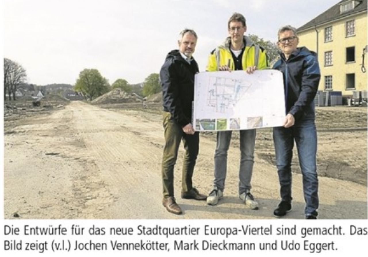 Planungen für die Kreisweit erste Schwammstadt im Europa-Viertel macht Rheine zur Modellstadt